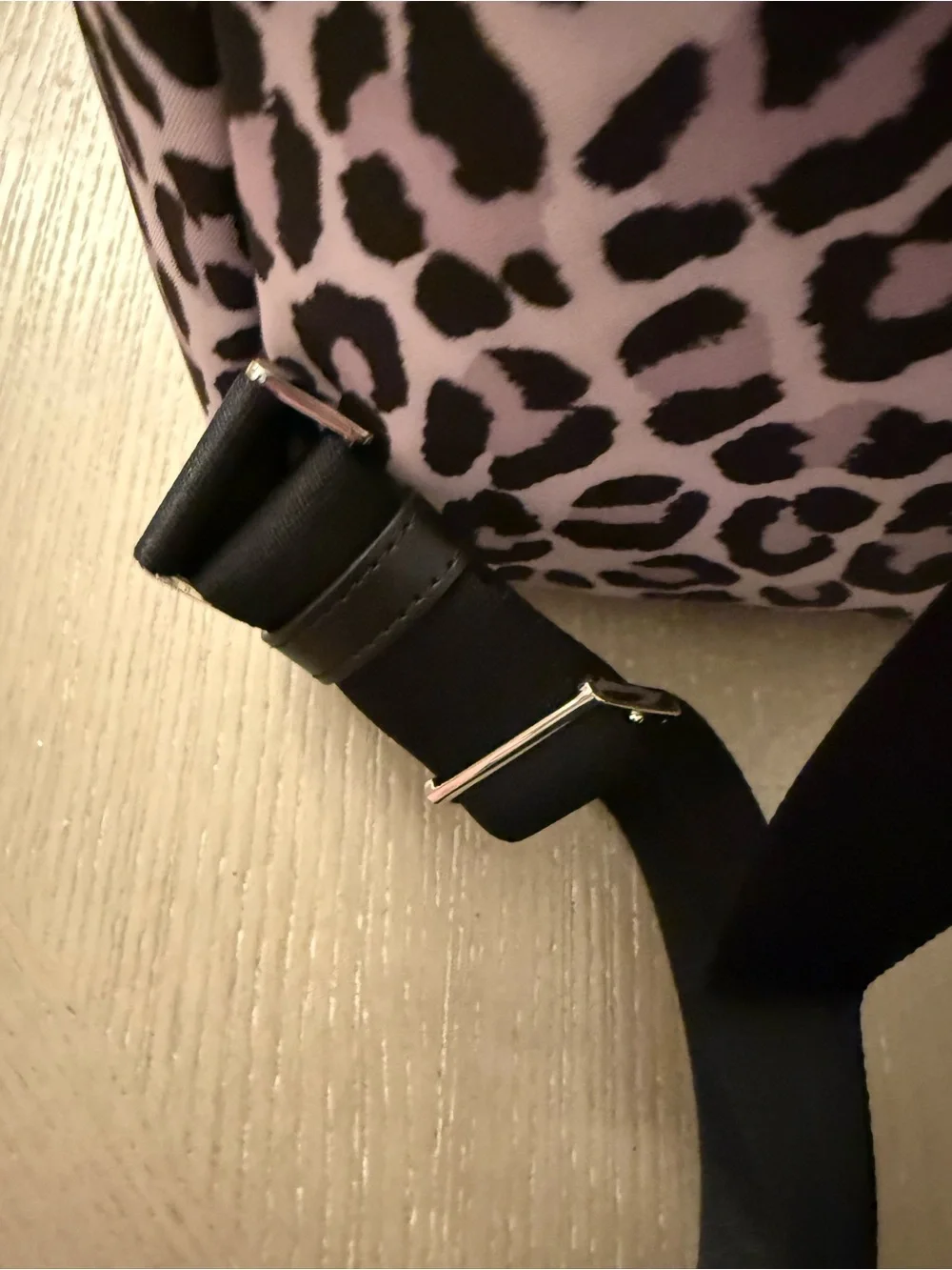 kate spade leopard print mini backpack in pink and black